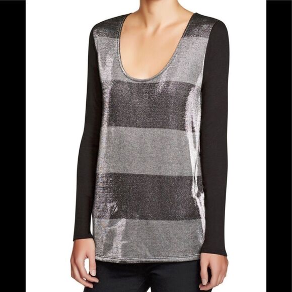 Three Dots metallic top. Perfect holiday top.NWOT - Picture 7 of 8